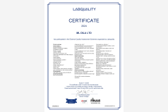 Сертификат участия в программах внешней оценки качества Labquality 2024